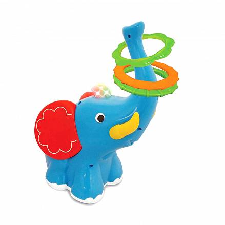 Развивающая игрушка - Слон-кольцеброс 